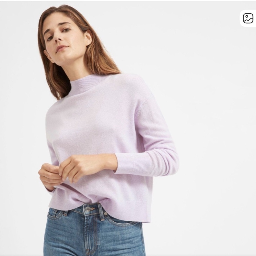 Everlane Mock neck Cropped Cashmere Sweater